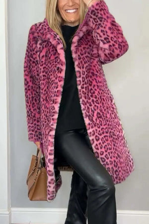 ISABELA - Elegante casaco de inverno com padrão leopardo