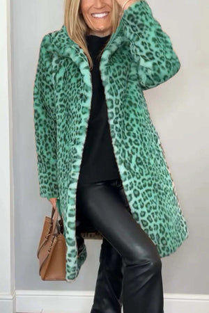 ISABELA - Elegante casaco de inverno com padrão leopardo