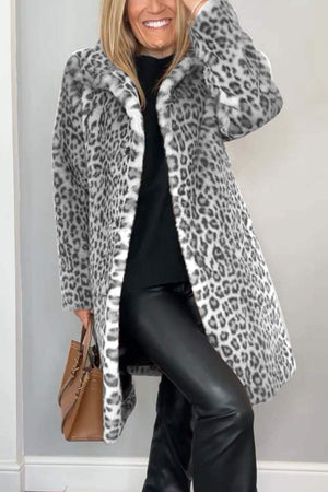 ISABELA - Elegante casaco de inverno com padrão leopardo