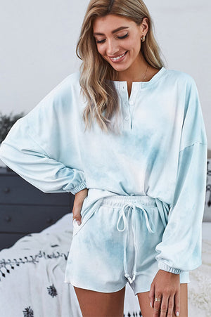 conjunto de pijama de teñido anudado