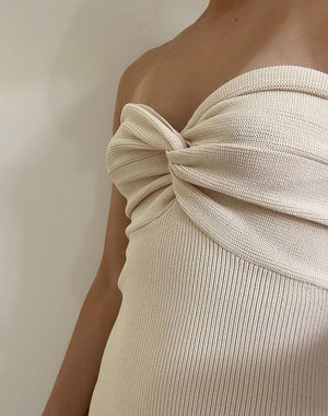 Vestido Alongado em Malha Tomara-que-Caia